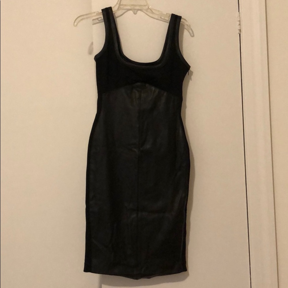 Diane Von Furstenberg leather dress size 2